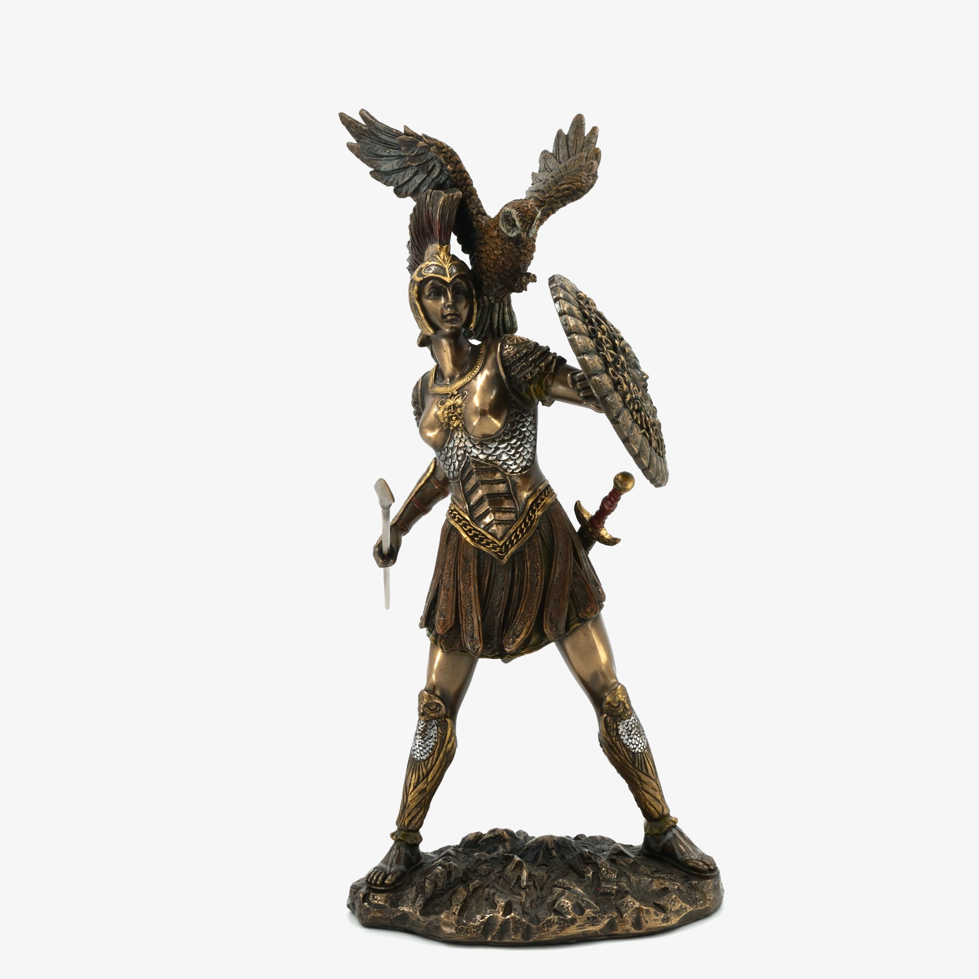 Athena with owl 30 cm