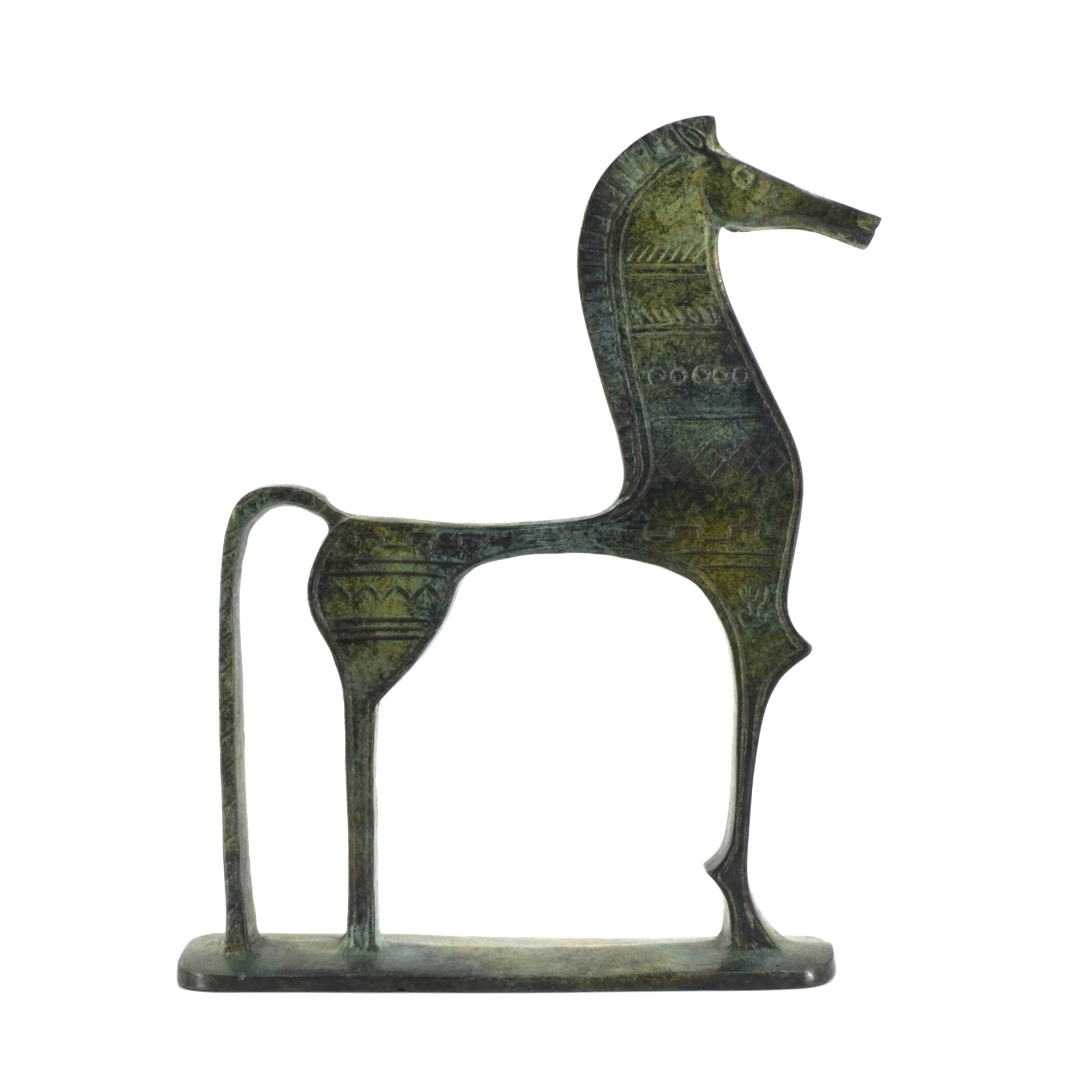 Archaic Geometric Horse Figure 21 cm
