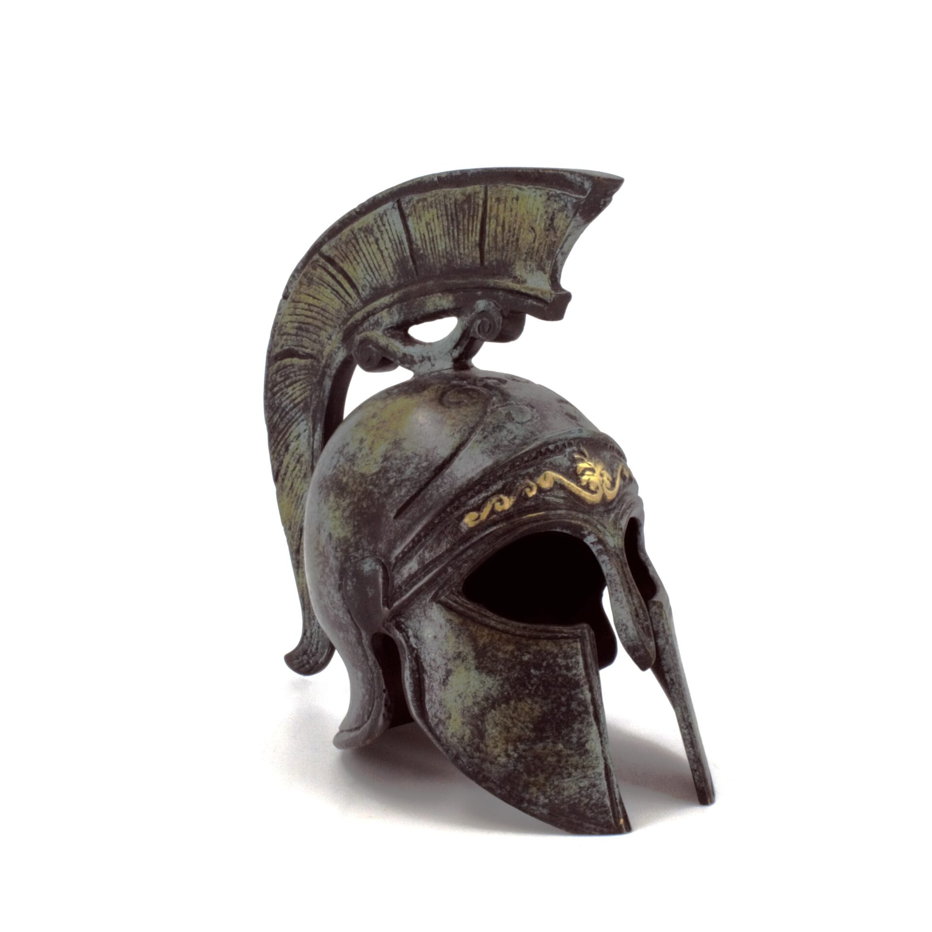 Corinthian Helmet with Gilded Relief 14,5 cm