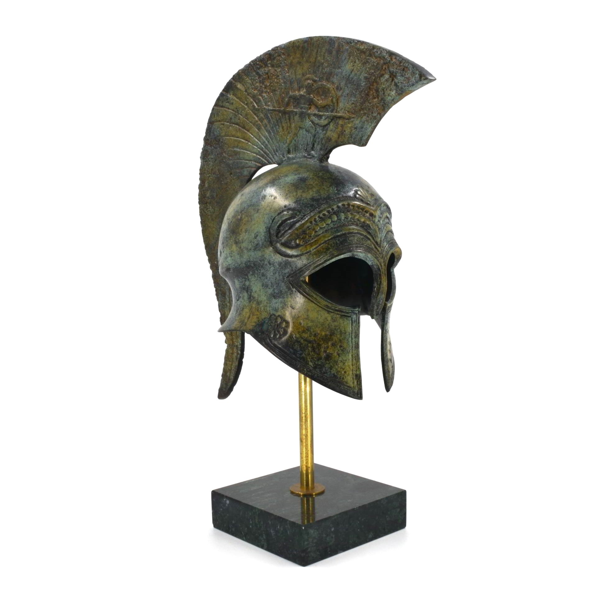 Corinthian Helmet with Hoplite Relief 40 cm
