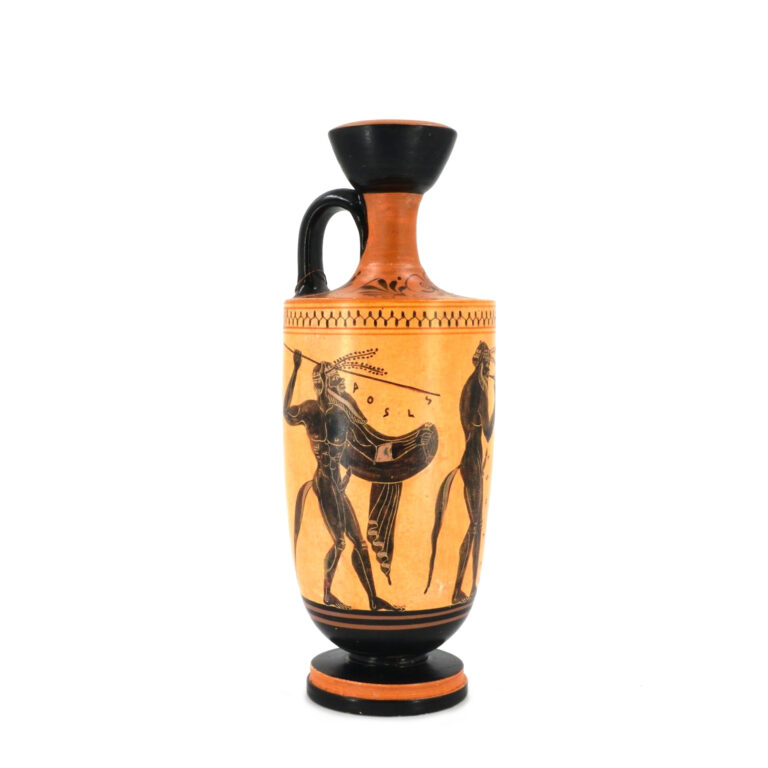 Black-Figure Lekythos with Dionysus and Satyrs 27 cm
