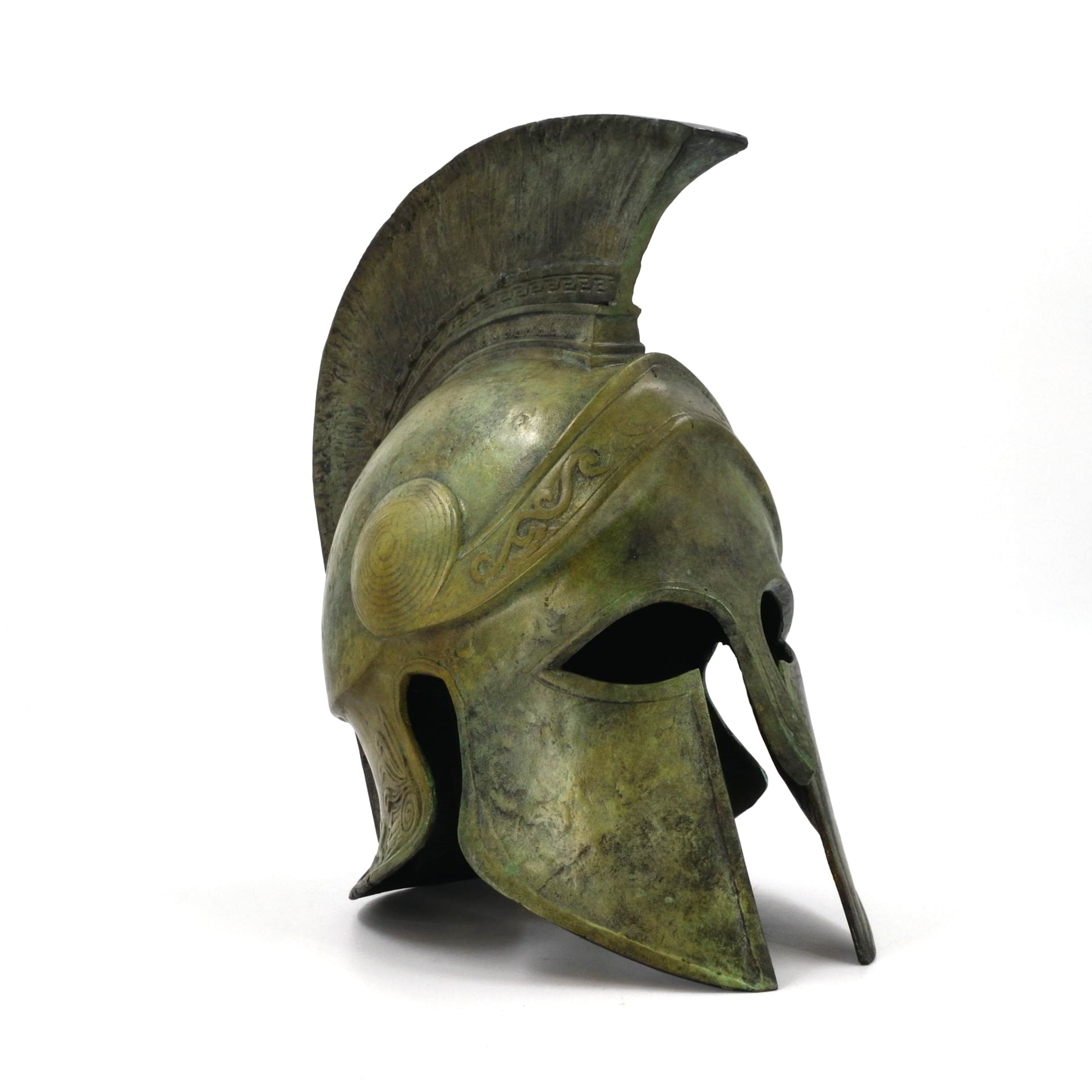 Corinthian Helmet with Spiral Motif Crest 34 cm