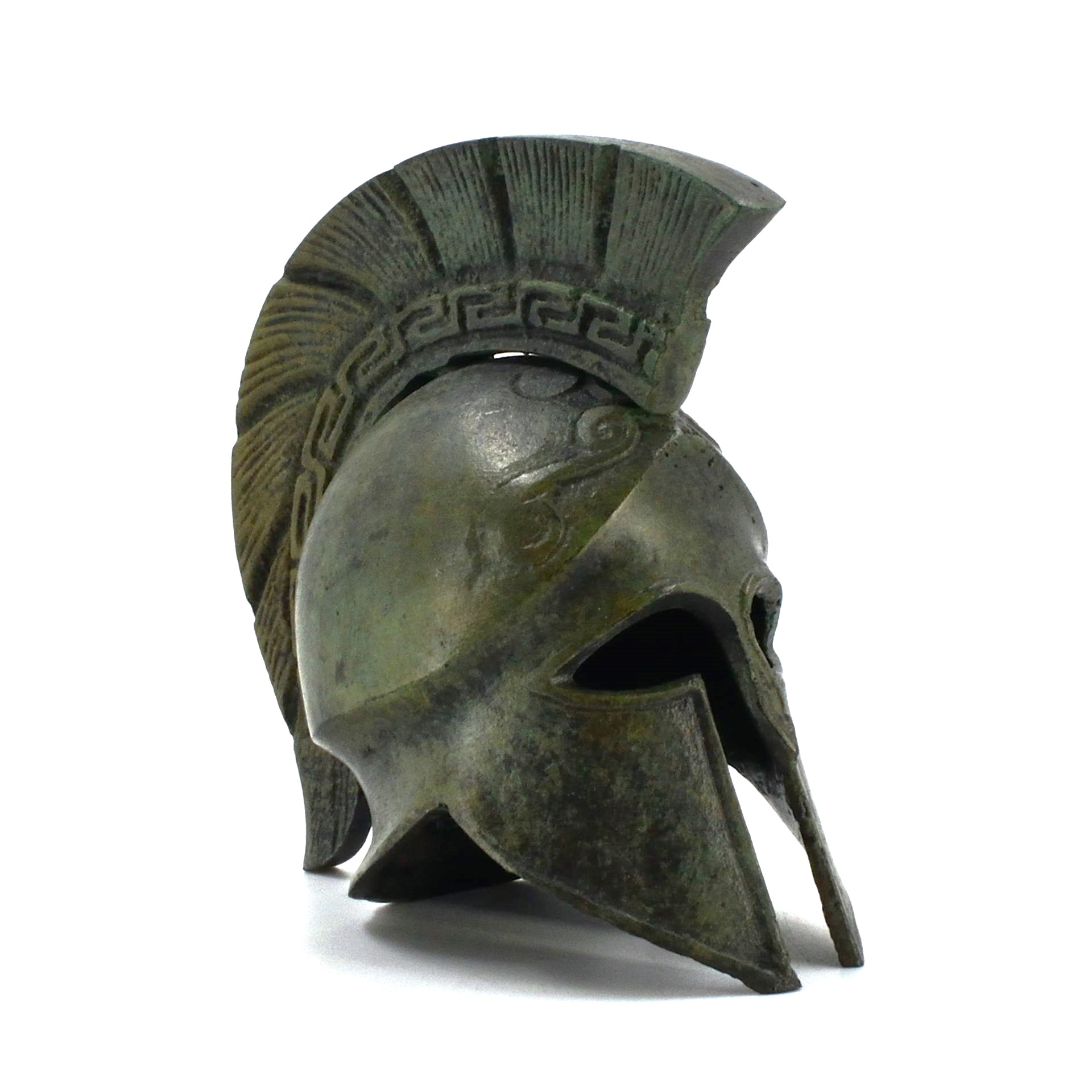 Spartan Helmet with Meander Crest Ornament 8 cm